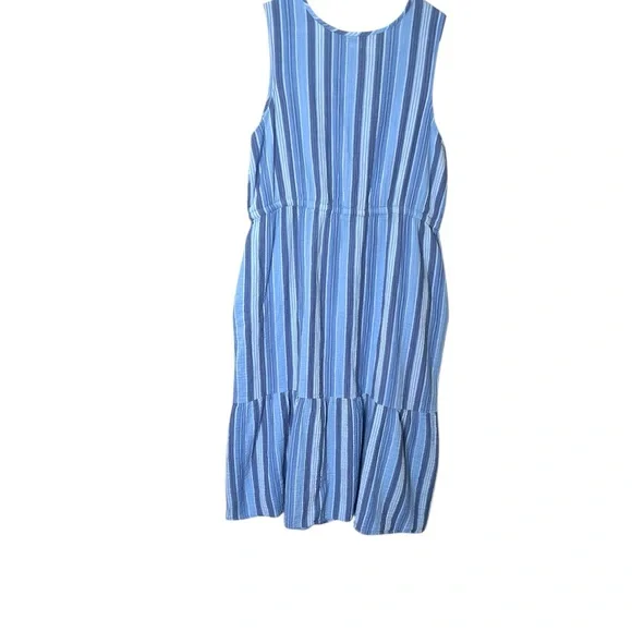 L.L. Bean Women's Cloud Gauze Midi Dress, Stripe - Picture 5 of 9